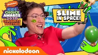 SLIME IN SPACE!  How Slime Moves in Microgravity | Kids' Choice Awards 2020 | Nick