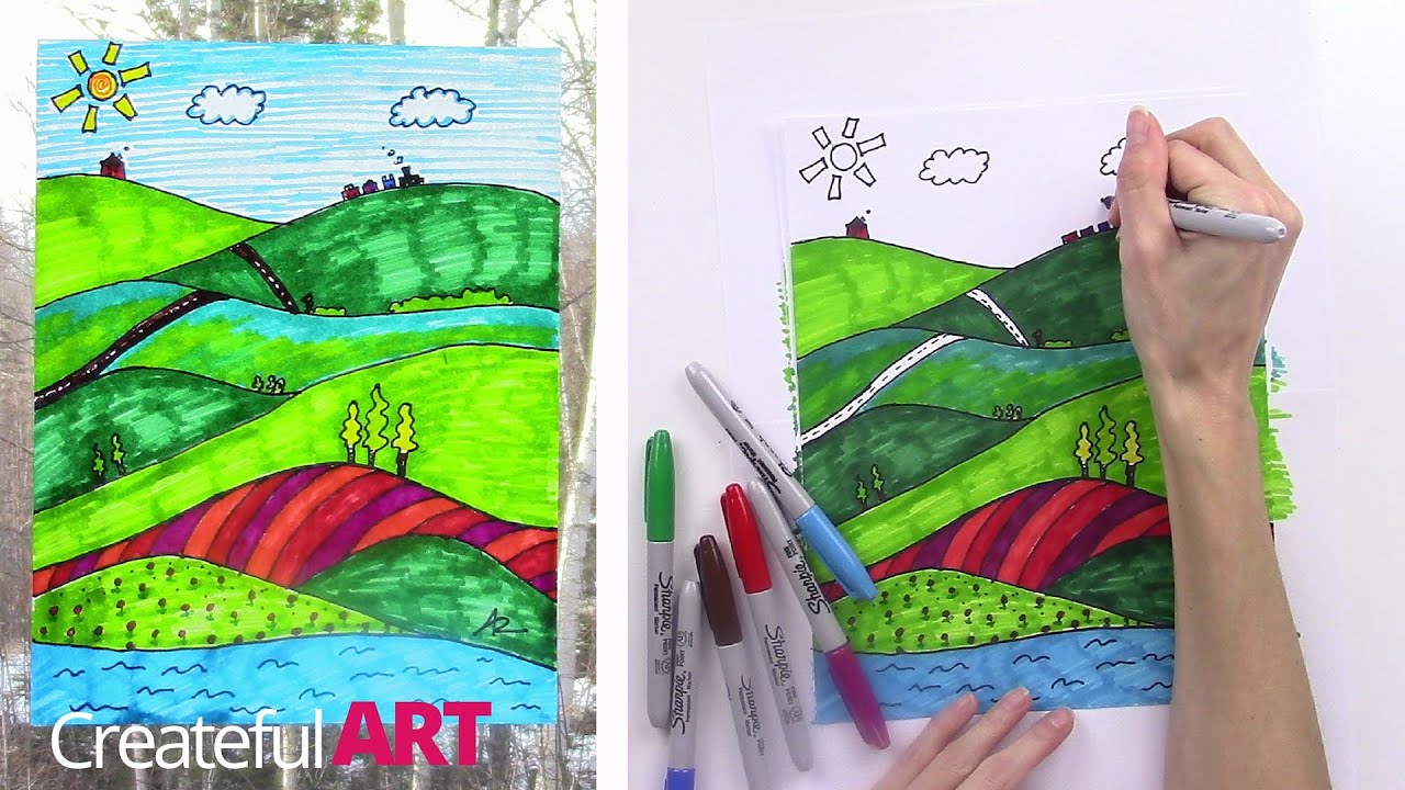 Landscape Sketches For Kids