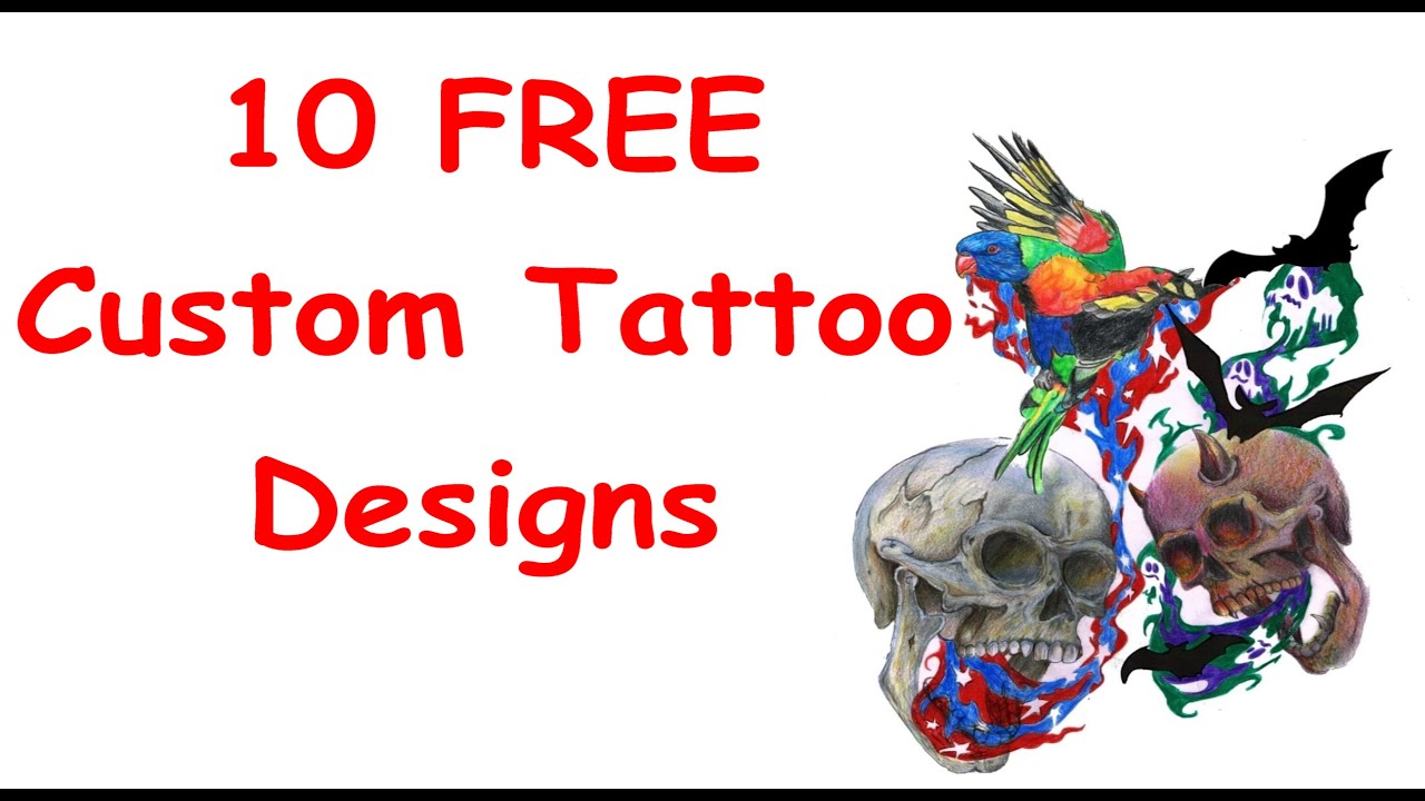 Free Tattoo Designs- Get 10 Free Custom Tattoo Designs - YouTube