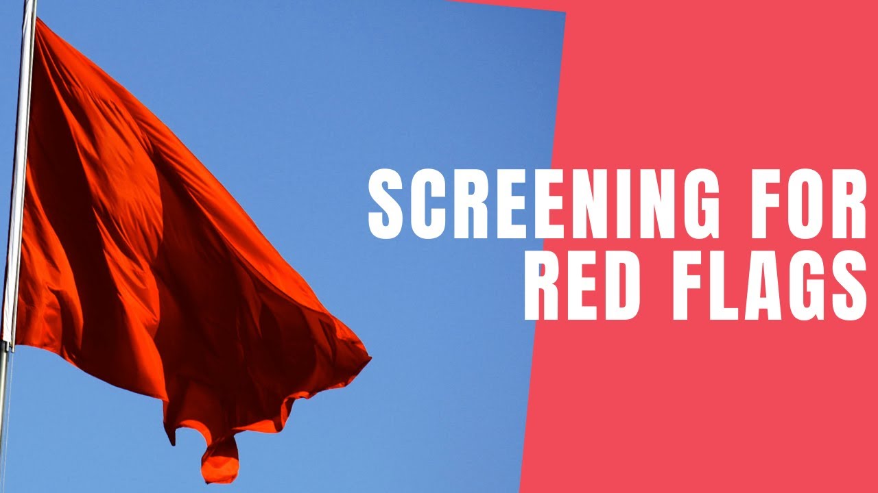 Screening for Red flags in Physiotherapy - YouTube