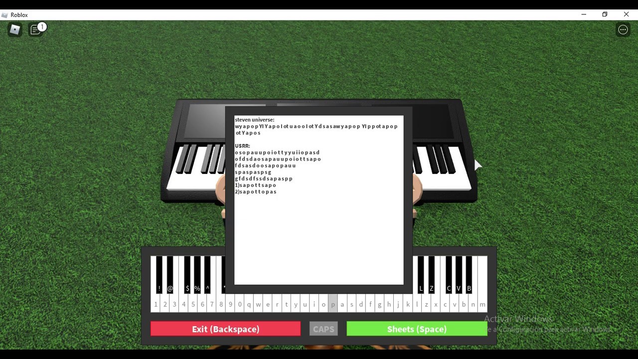 Piano roblox steven universe y USRR (leer descripcion) - YouTube