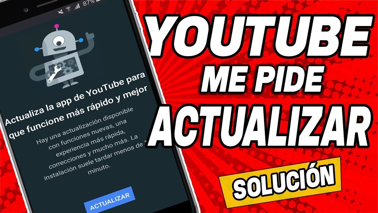 SOLUCION actualiza la app de youtube como actualizar la aplicación para ...