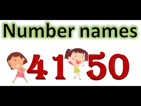 Number names 41 to 50 - YouTube