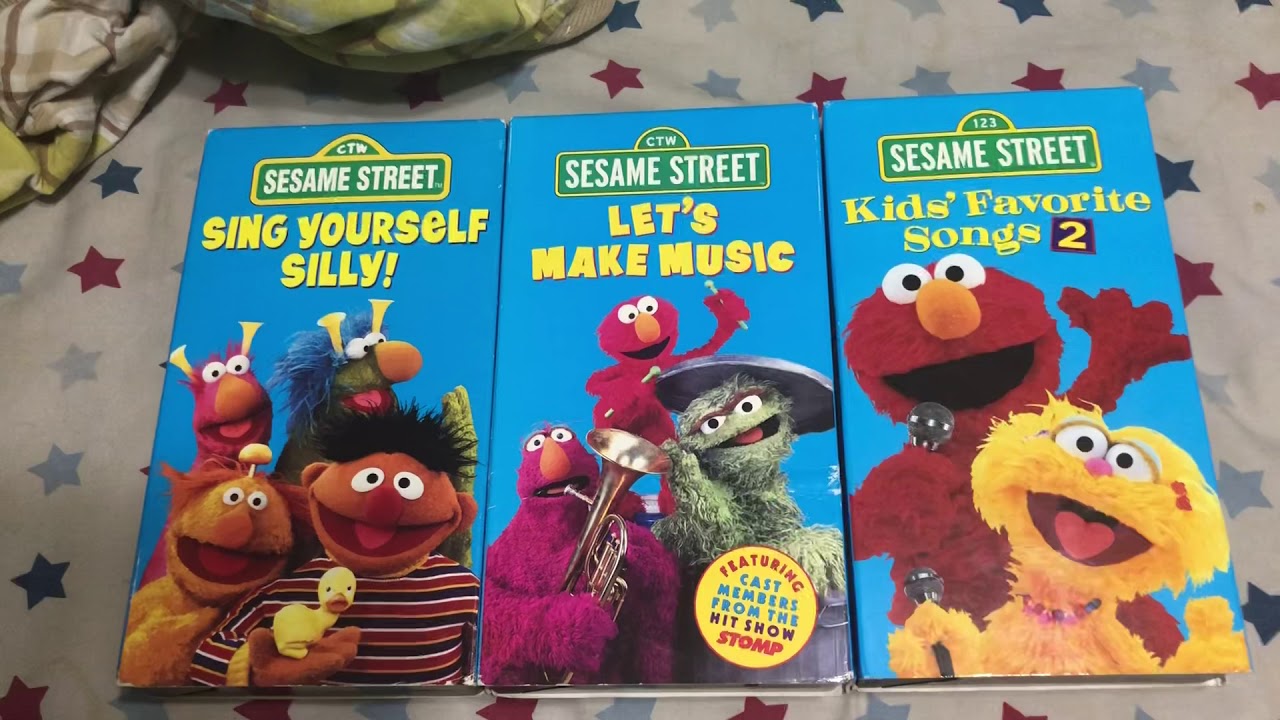 3 Blue Sesame Street VHS Tapes - YouTube