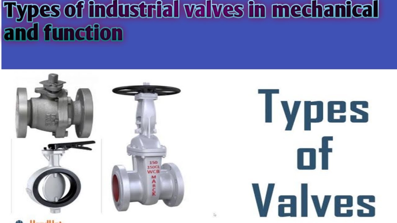 Types of industrial valves and function in valve and parts of valve in ...