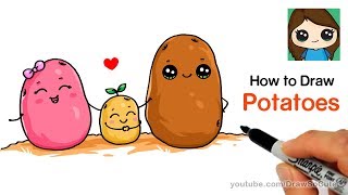 How to Draw Potatoes Cute and Easy