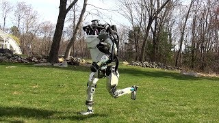 Getting some air, Atlas? Jogging robot.