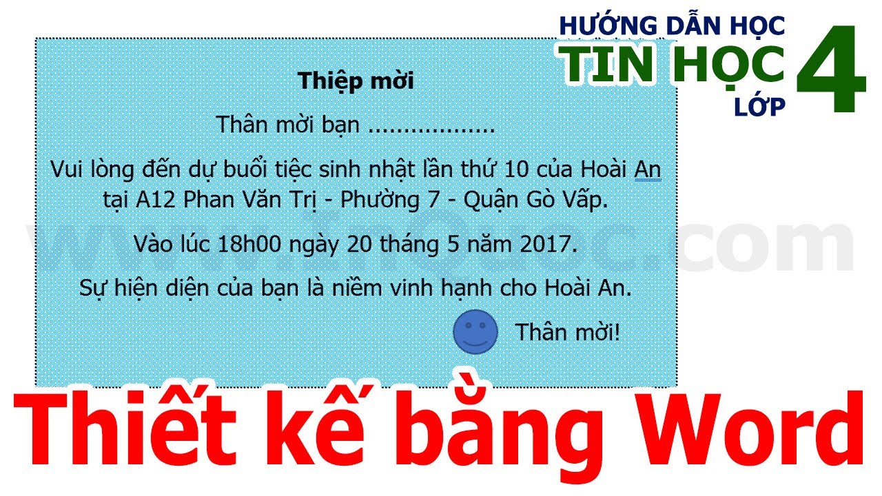 Hướng dẫn cách tạo thiệp mời trong word 2010 đơn giản và chi tiết nhất