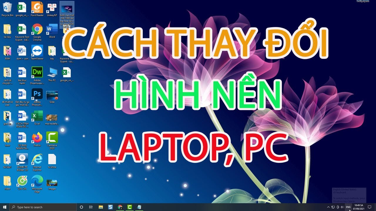 Cách thay đổi hình nền laptop, PC - YouTube