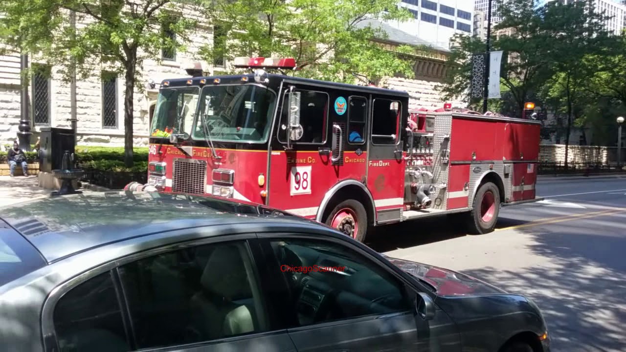 Chicago Fire Department Engine 98 (Spare) Responding - YouTube