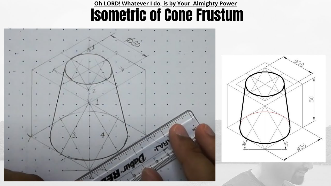 How To Draw A Cone Without Using Compass Isometric Vi - vrogue.co