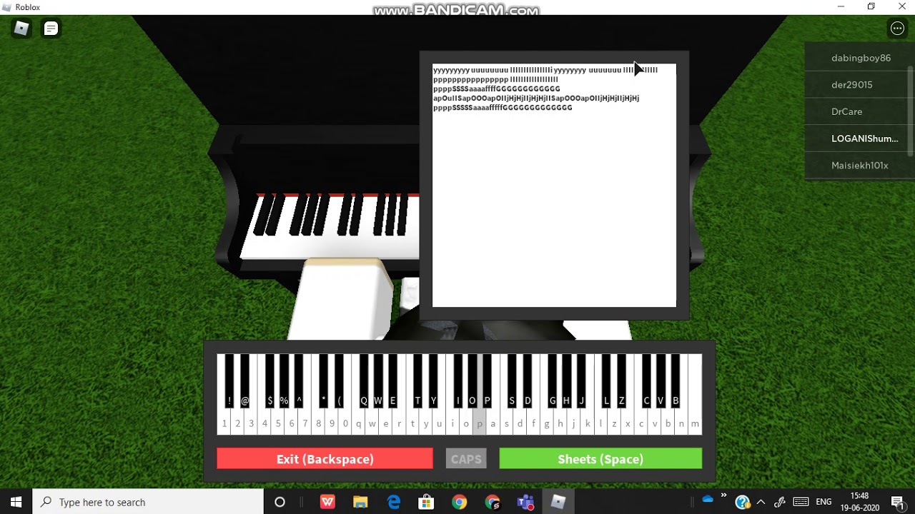 playing coffin dance in roblox piano (EASY)[sheet in desc] - YouTube