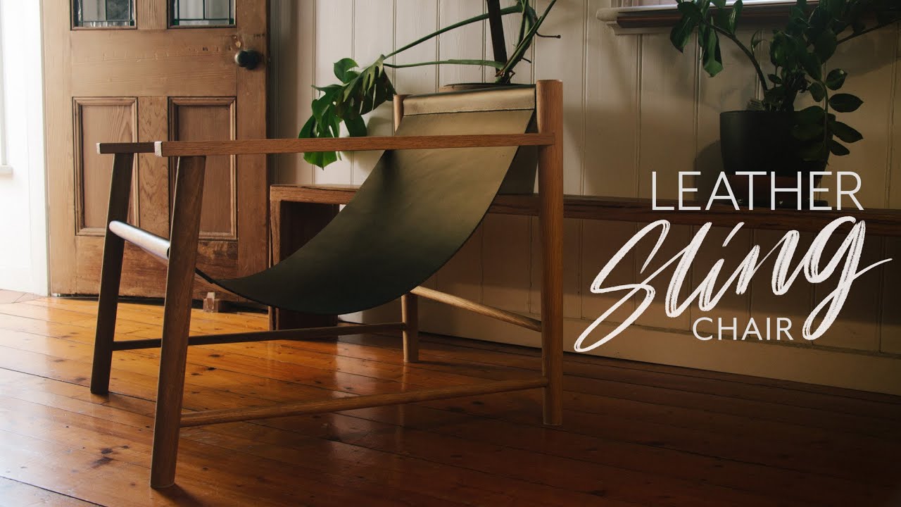 leather sling lounge chair  diy build