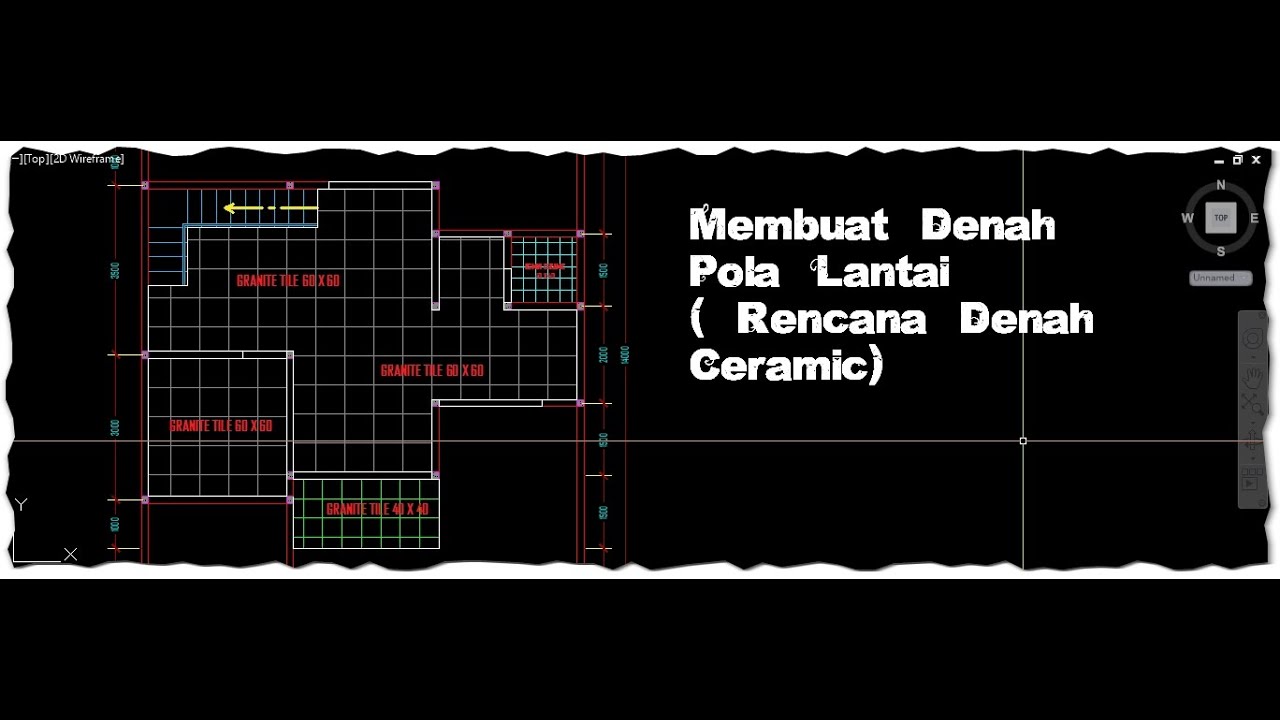 Autocad Tutorial Part Membuat Denah Pola Lantai Rencana Keramik | Hot ...