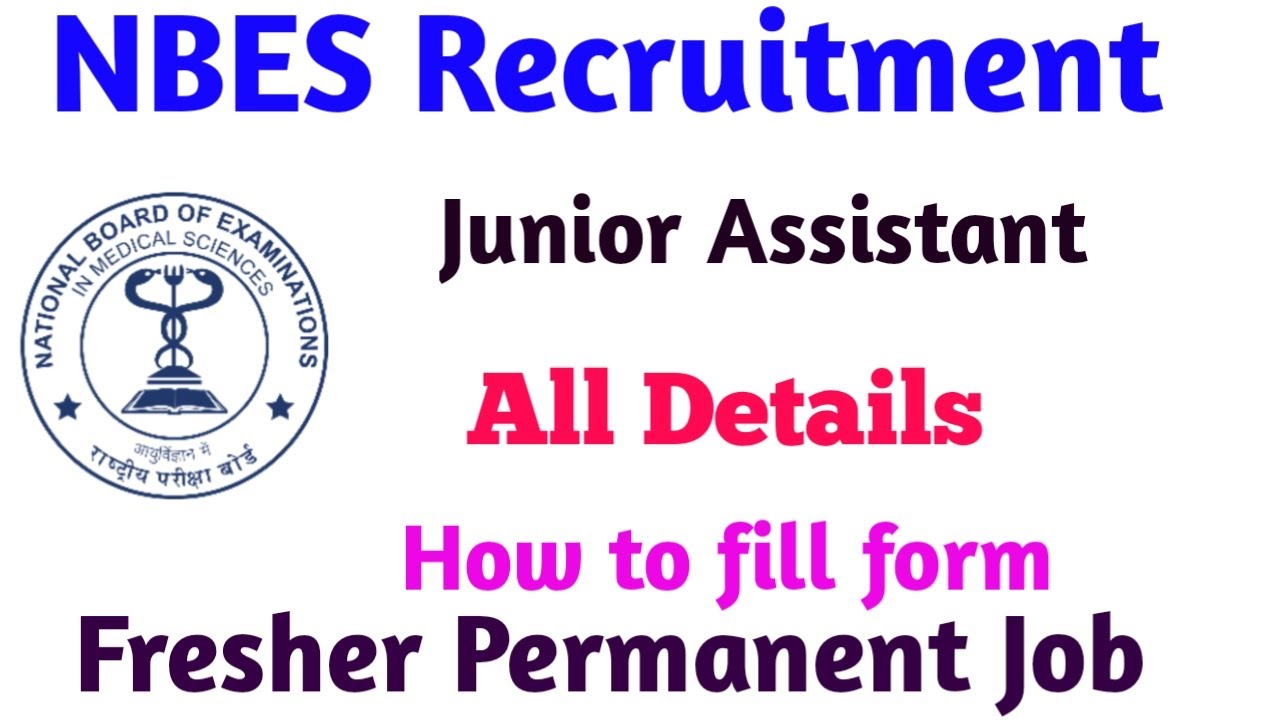 NBRMS Recruitment 2023 | Junior Assistant form fill kaise kre - YouTube