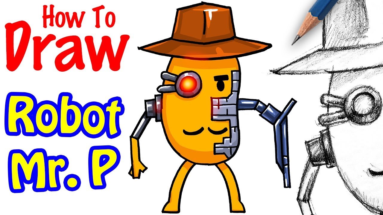 How To Draw Robot Mr P Roblox Piggy Easy Drawings Dibujos | Images and ...