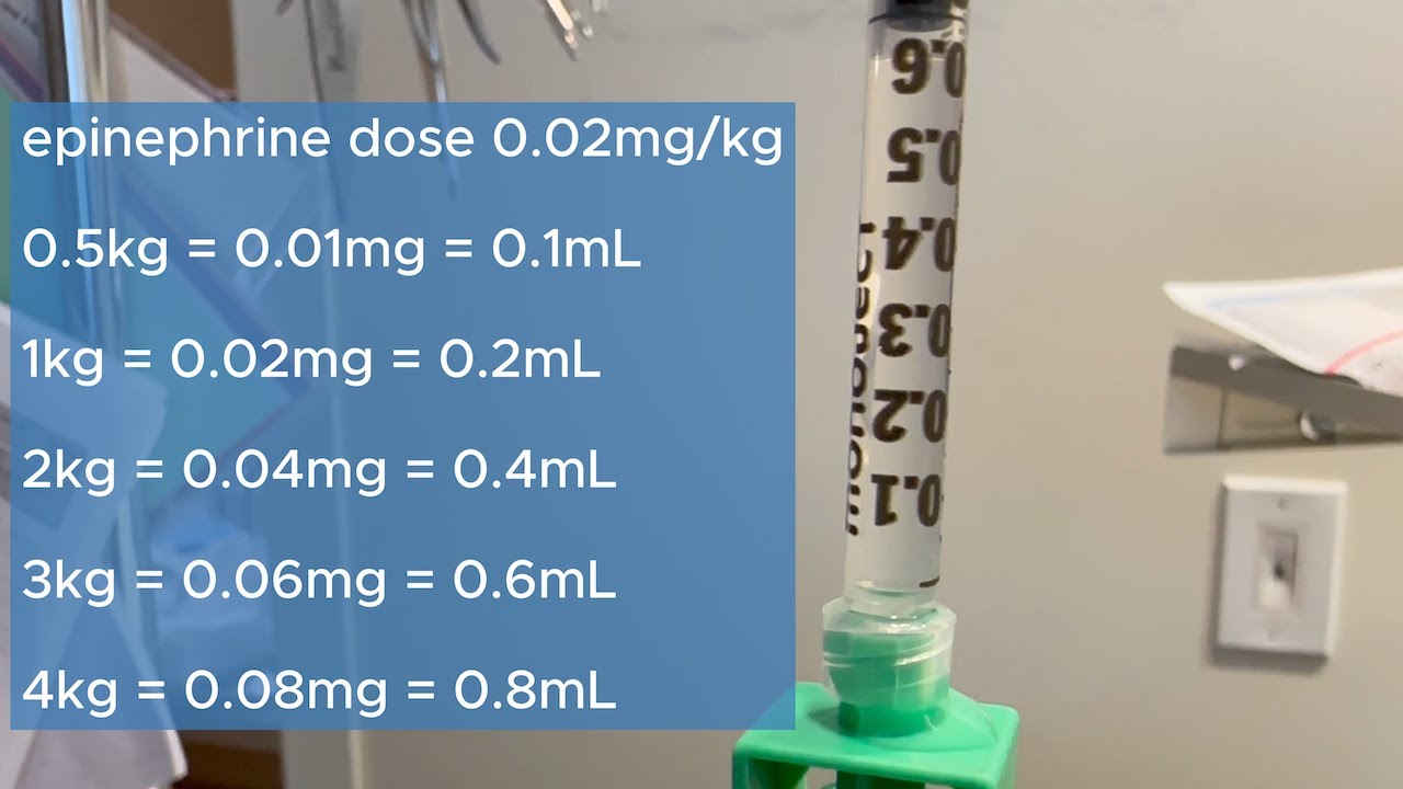 How to Draw Up Epinephrine for Neonatal Resuscitation - YouTube