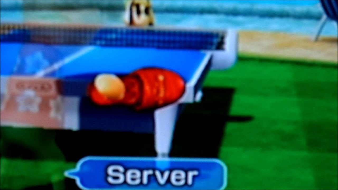 Wii Sports Resort Table Tennis Slipper instead of Paddle ...