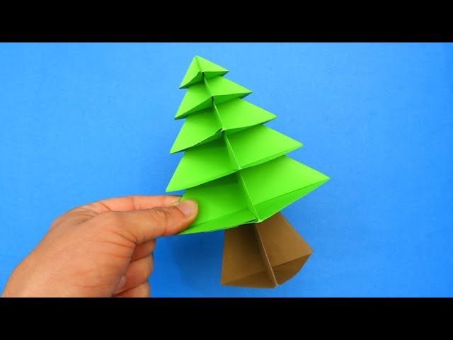 How to make a paper Christmas tree: Easy Origami DIY - YouTube