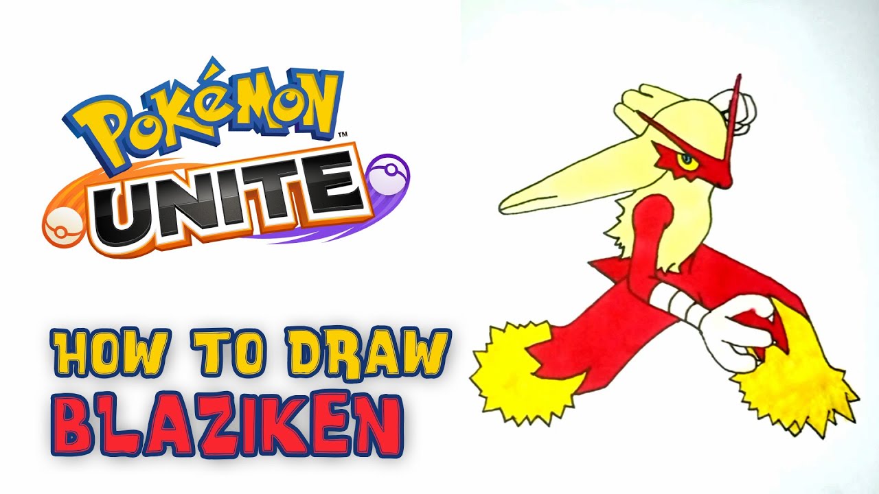 How to Draw Blaziken - Pokemon Unite - YouTube