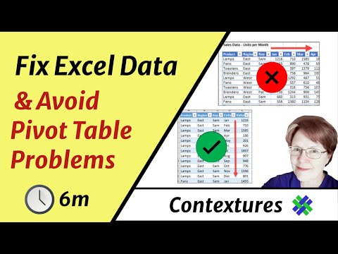 Normalize Data for Excel Pivot Table - YouTube