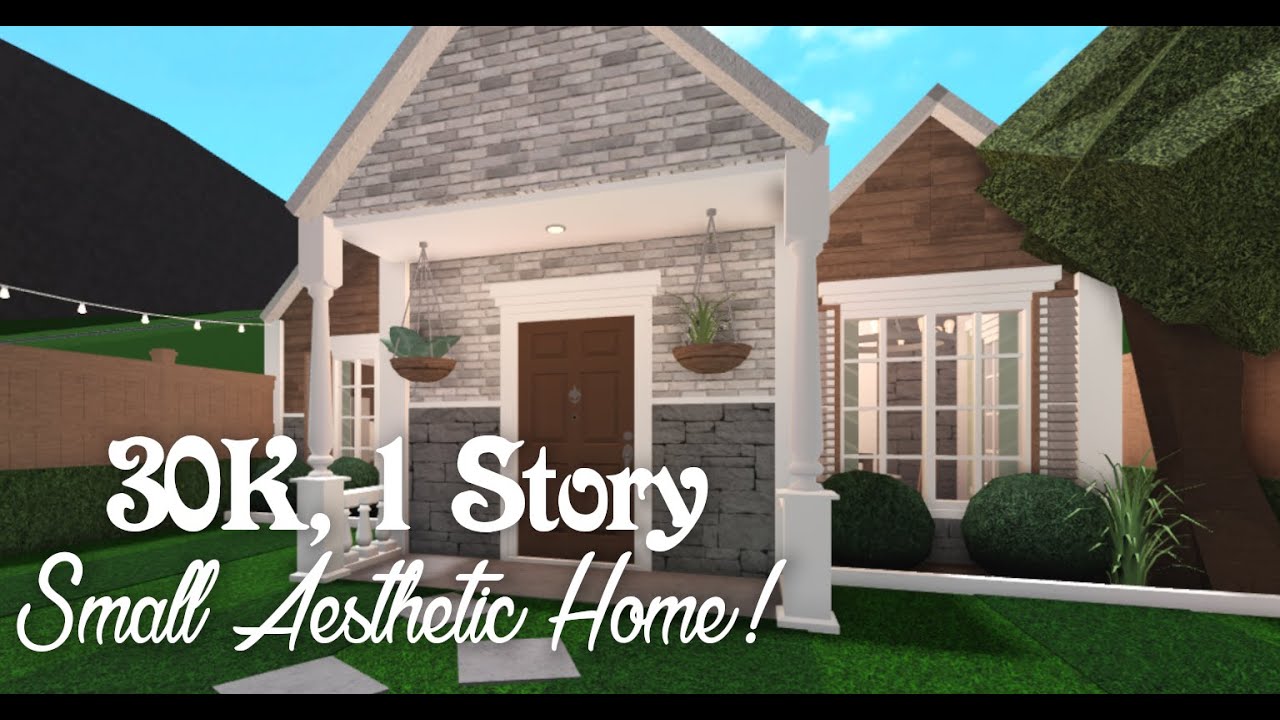 30k Small And Cozy 1 Story Aesthetic Home Bloxburg Speedbuild