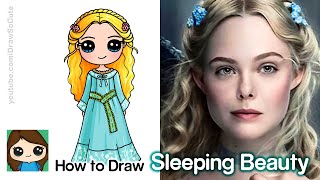 How to Draw Sleeping Beauty Princess Aurora | Disney Maleficent