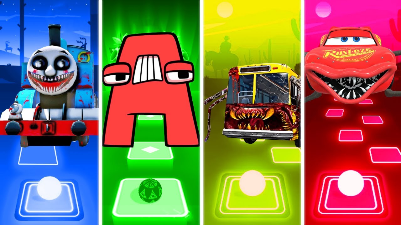 Thomas The Train exe Vs Alphabet Lore Vs Bus Eater Vs Lightning Mcqueen ...