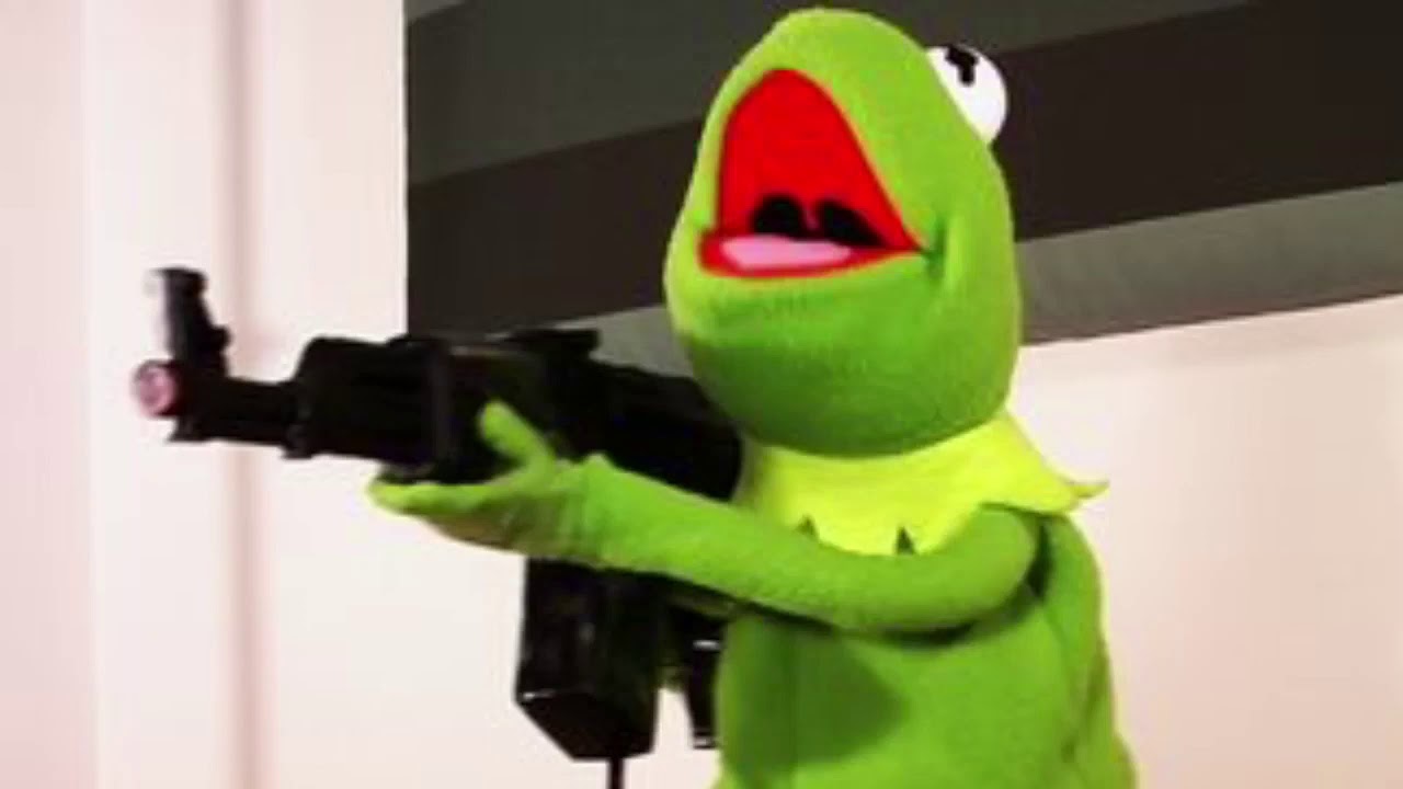 Kermit Frog With Gun Meme