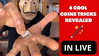 4 COOL COINS TRICKS REVEALED IN LIVE