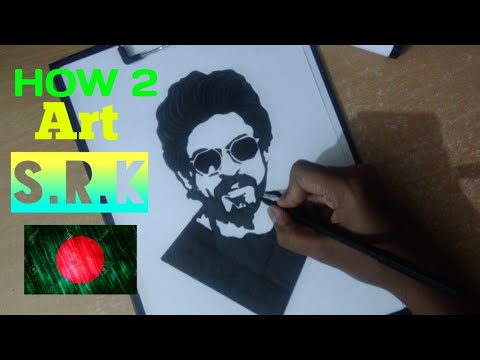 Shahrukh Khan Best Stencil Drawing | Vlog Spinner - YouTube