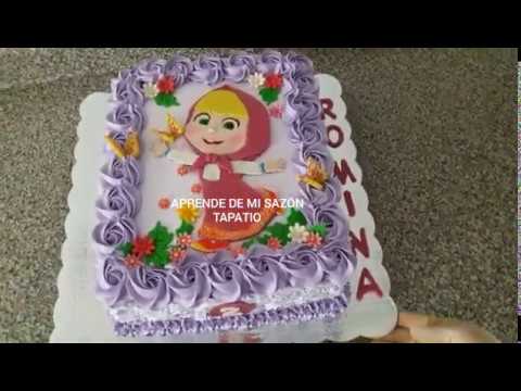 pastel de masha/ pastel plancha/decoracion/ masha and bear cake - YouTube