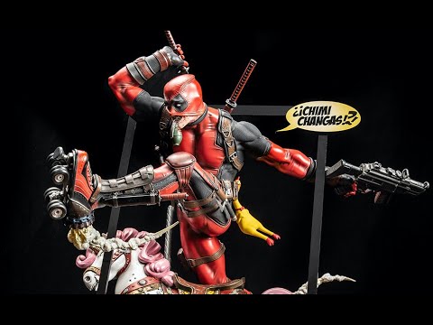 XM Studios Marvel Deadpool 1/4 Scale Assembly - YouTube