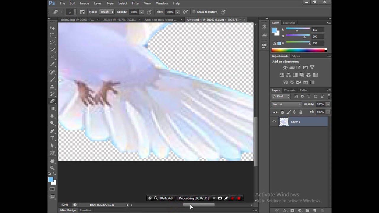 Tạo ảnh với nền trong suốt bằng Photoshop - YouTube