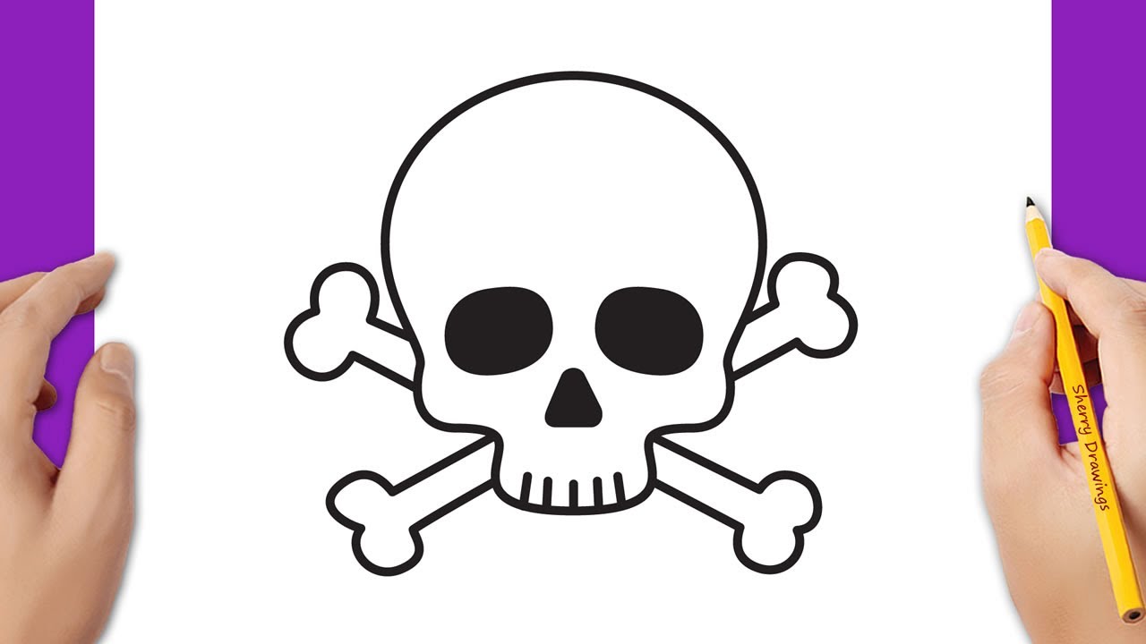 Skull And Crossbones Drawing Easy