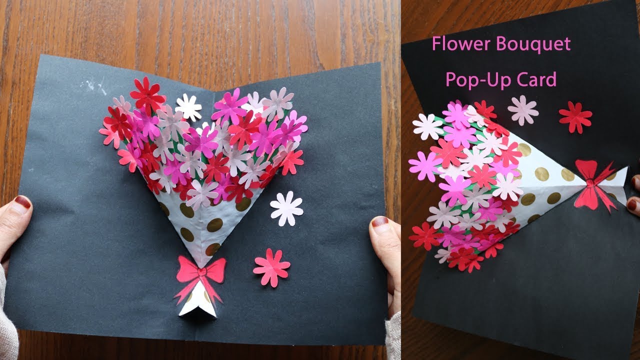 3D Paper Flower Pop Up Card - Paper Crafts - Diy Pop Up Card - Youtube