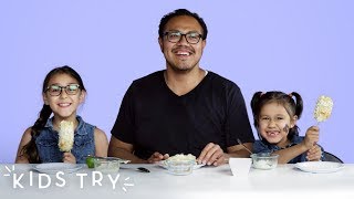 Kids Try Their Dads' Favorite Snacks from Childhood | Kids Try | HiHo Kids