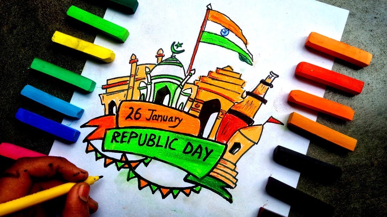 Best And Easy Drawings On Republic Day - allesandra92