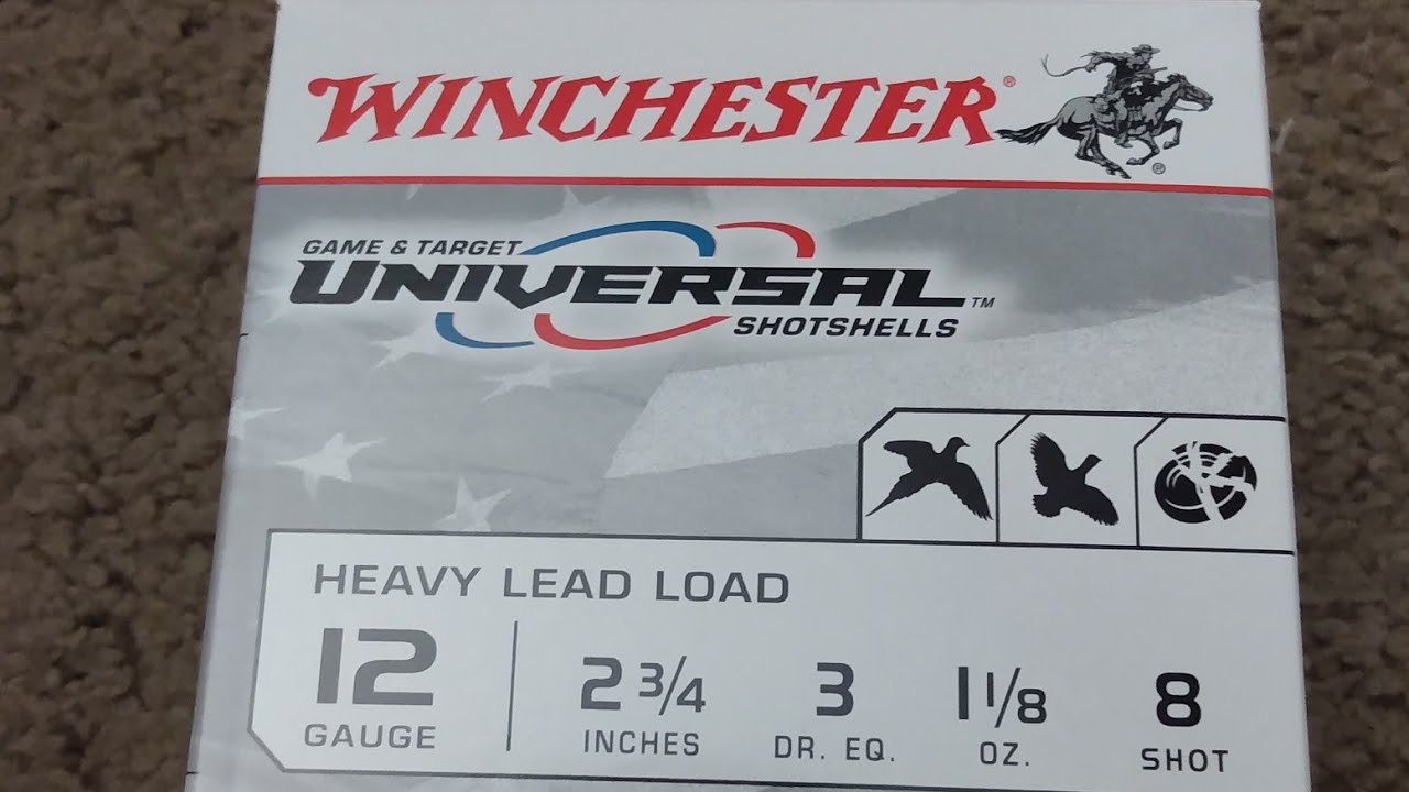 THE AMMO OUTLINED #2- WINCHESTER UNIVERSAL 12 GAUGE 2 3/4 # 8 SHOT ...