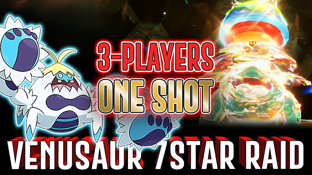 CRABOMINABLE OHKO 2nd Turn VENUSAUR 7 star tera raid - 3-players strat ...