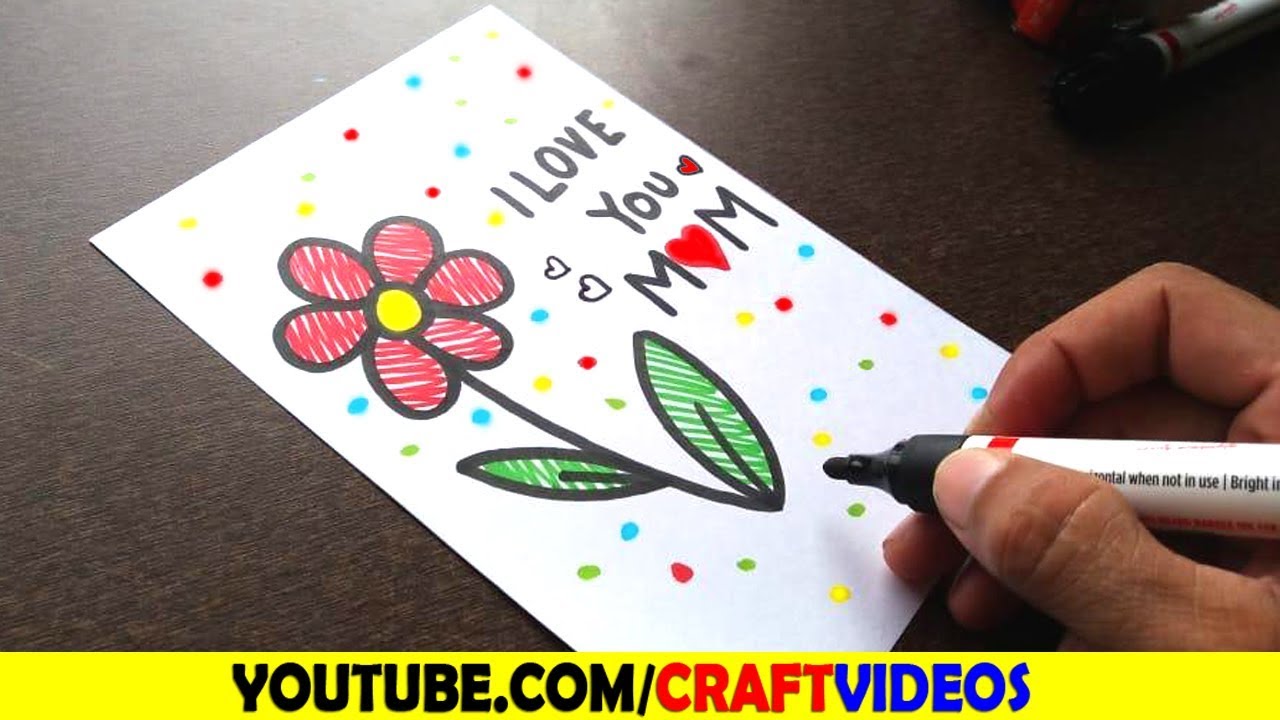 HOW TO DRAW MOTHERS DAY CARD | Mothers Day Drawings