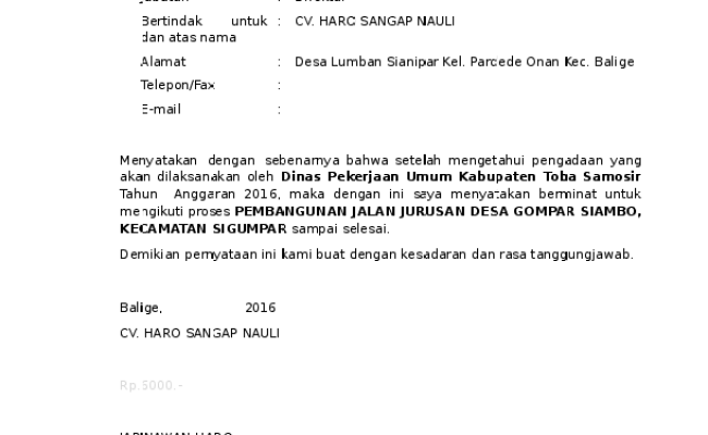 Contoh Surat Minat Letter Of Intent Informed Consent Png Images ...