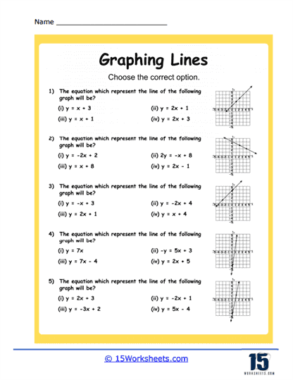 Graphing Lines Worksheets 15