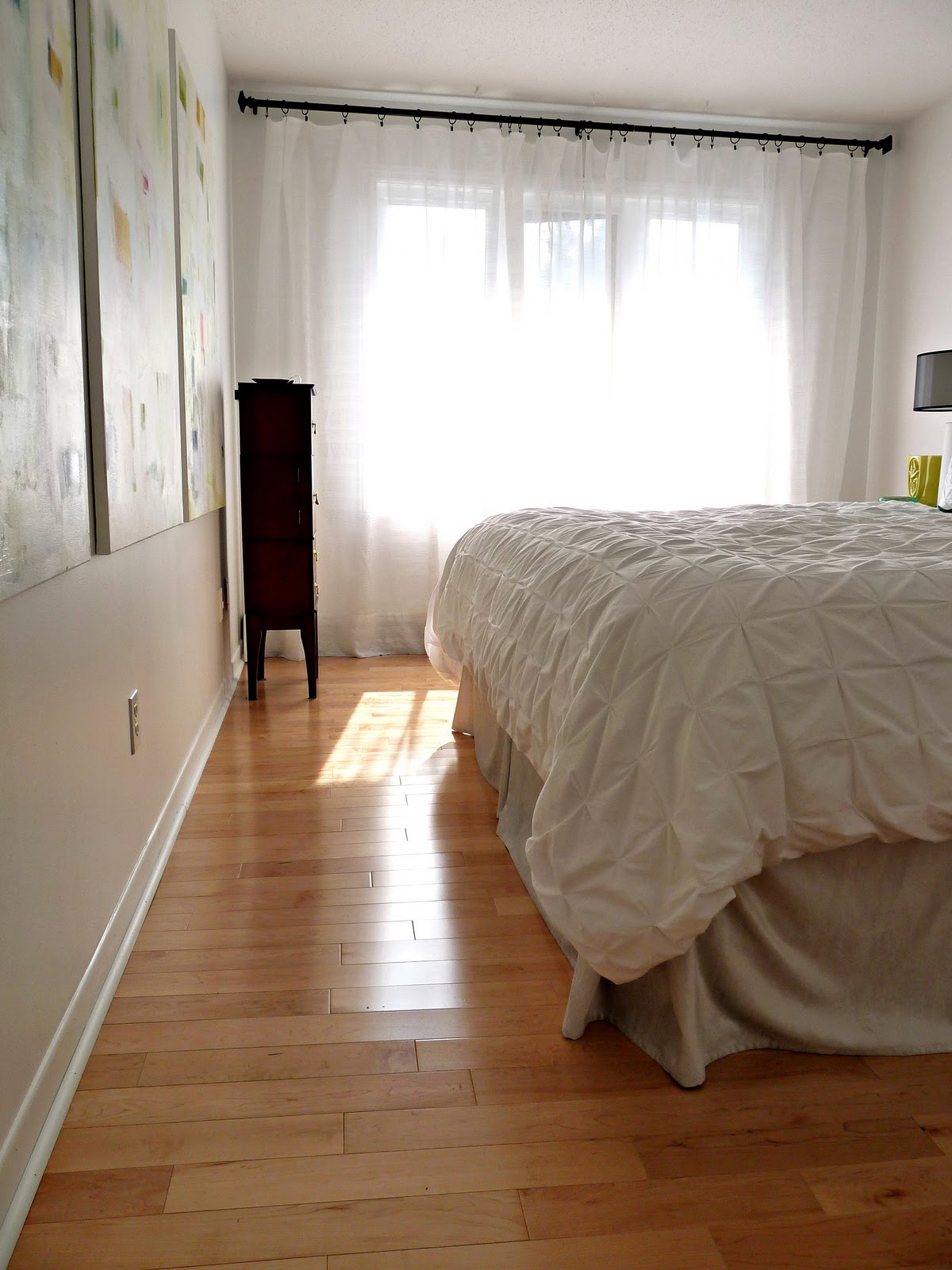 Sheer curtains in bedroom