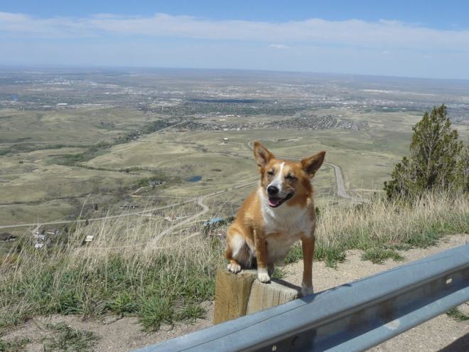 The view of Casper looking N from the lookout pullout along Casper Mountain Road.