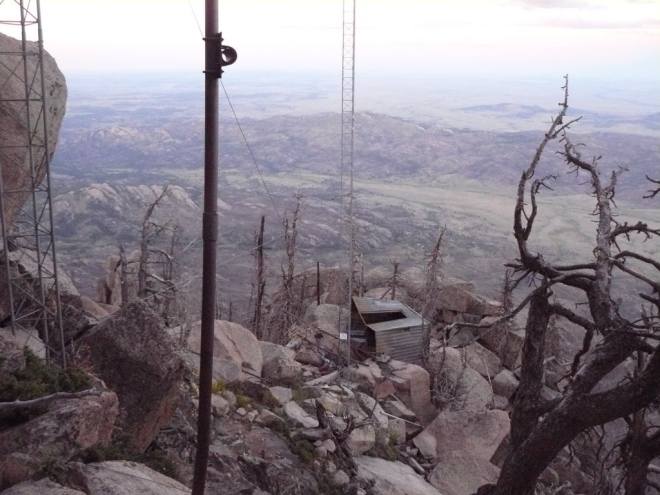 Looking NE from Laramie Peak. A high ridge of solid rock and boulders separated the E side of the summit area from the W. Unfortunately more junk marred the otherwise terrific view.