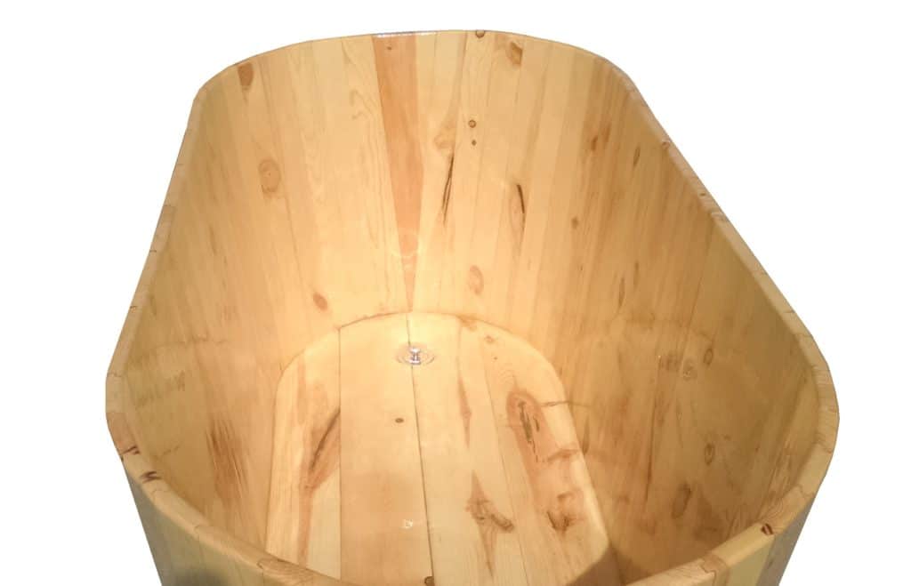 Pine Clawfoot Wood Bathtub