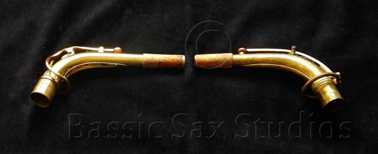 Left: Selmer Super Action 80 Series I neck Right: Boosey & Company neck