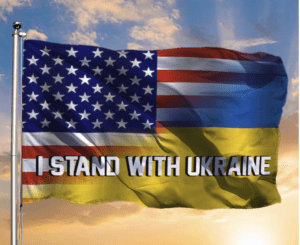 I stand with ukraine flag firearms training