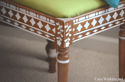 diy, stencil, furniture, indian, inlay